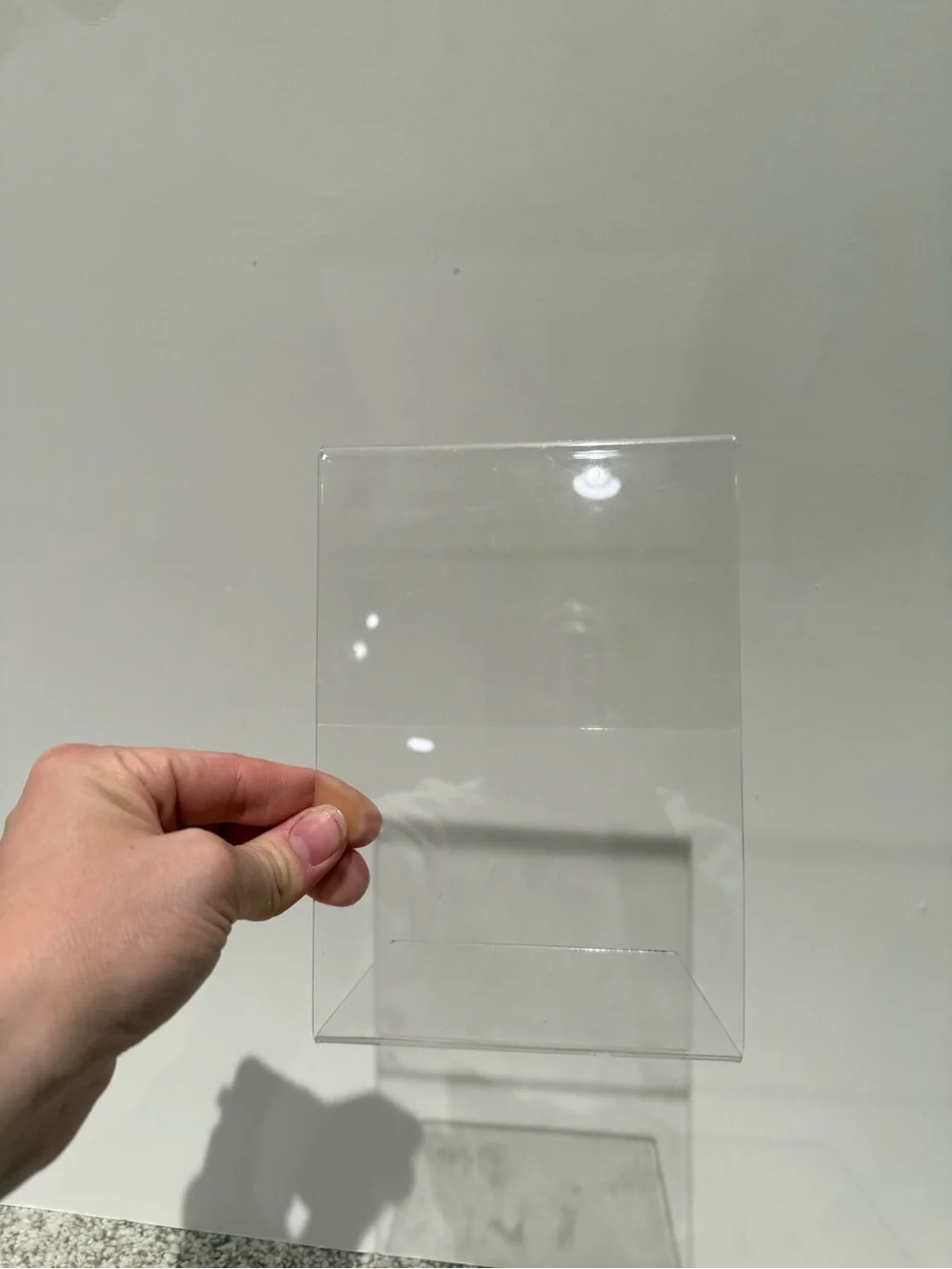Set of 2 Clear Acrylic Sign Holders Tabletop Display Stands